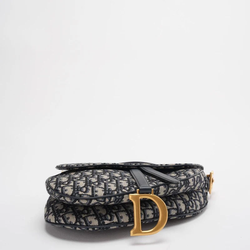 Dior Saddle Bag Medium Umhängetasche Blau Schräg Jacquard Mit Schultergurt Ab 2019