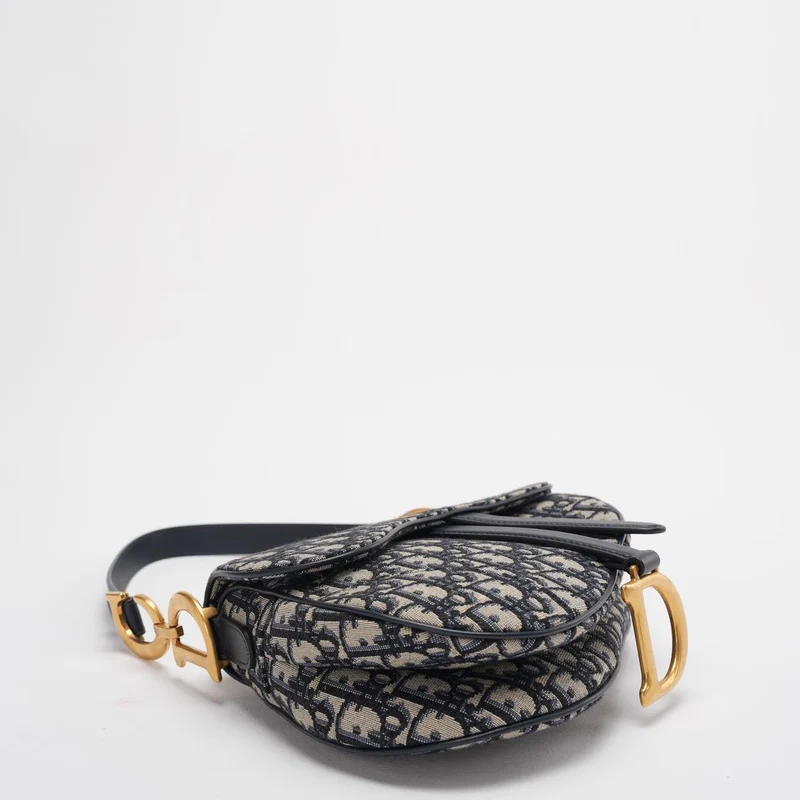 Dior Saddle Bag Medium Umhängetasche Blau Schräg Jacquard Mit Schultergurt Ab 2019