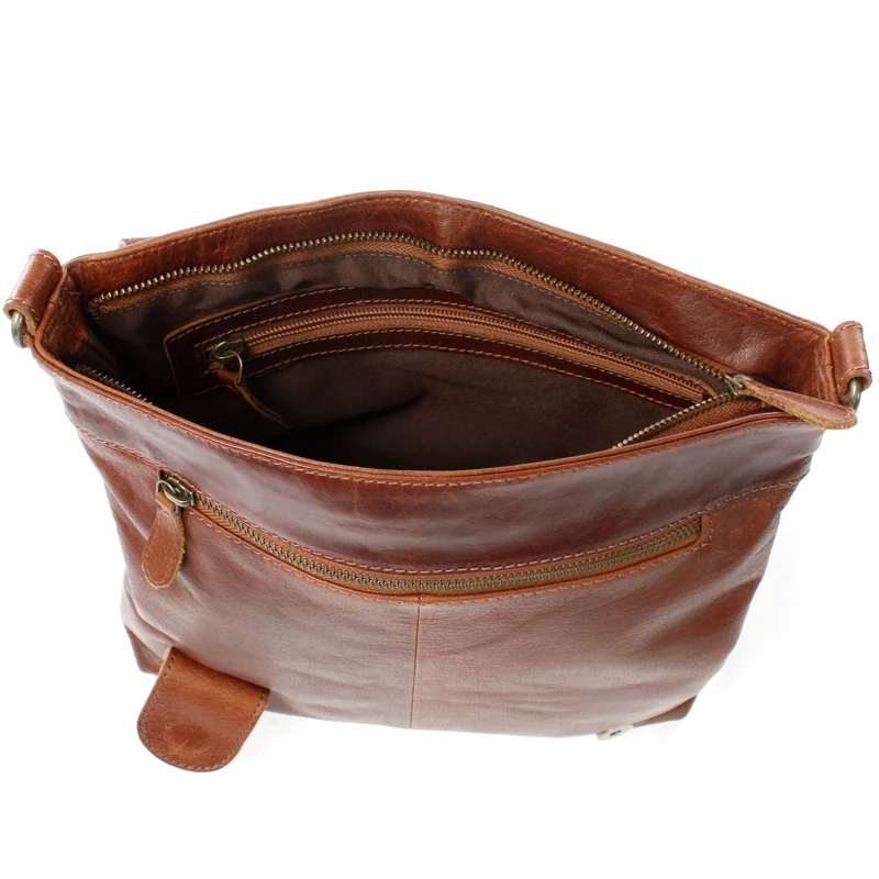 Umhängetasche Ledertasche Damen Schultertasche Leder braun LE3073