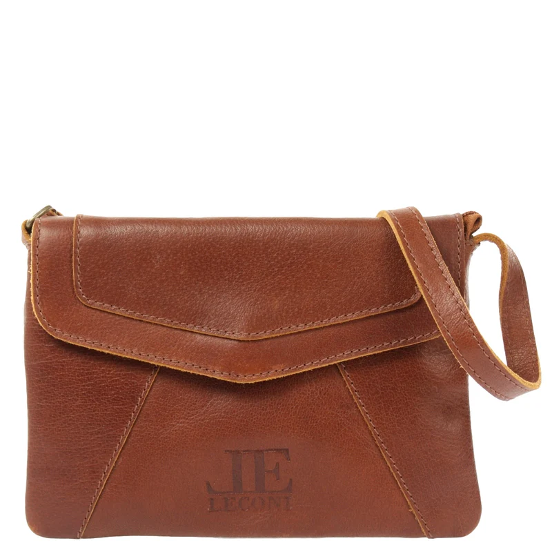 kleine Umhängetasche Ledertasche Damentasche Schultertasche Leder braun LE3078