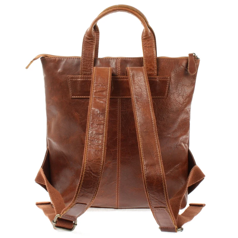 Rucksack Lederrucksack Freizeitrucksack Damen Herren Leder braun LE1031