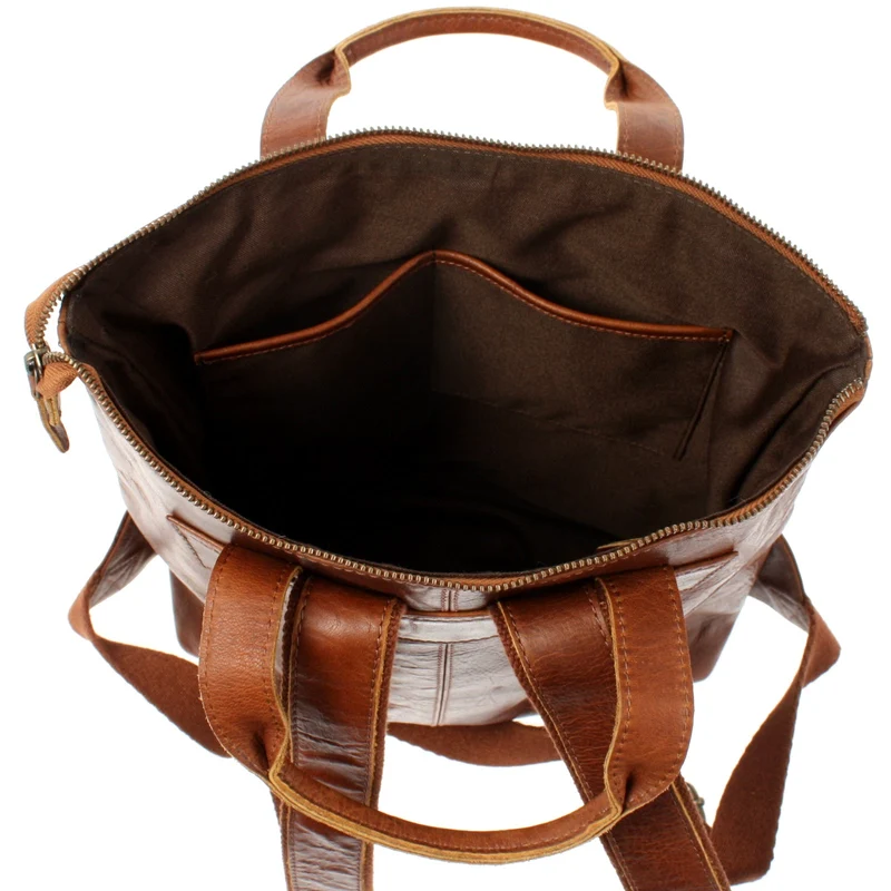 Rucksack Lederrucksack Freizeitrucksack Damen Herren Leder braun LE1031