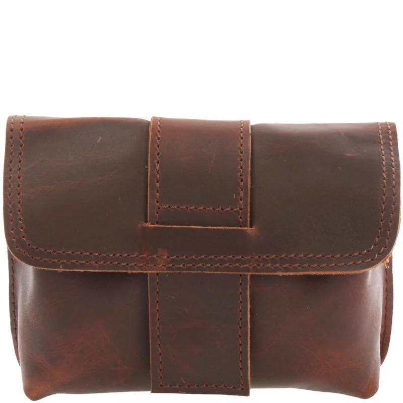 Gürteltasche Bauchtasche Hüfttasche Damen Herren Rindsleder braun LE9005