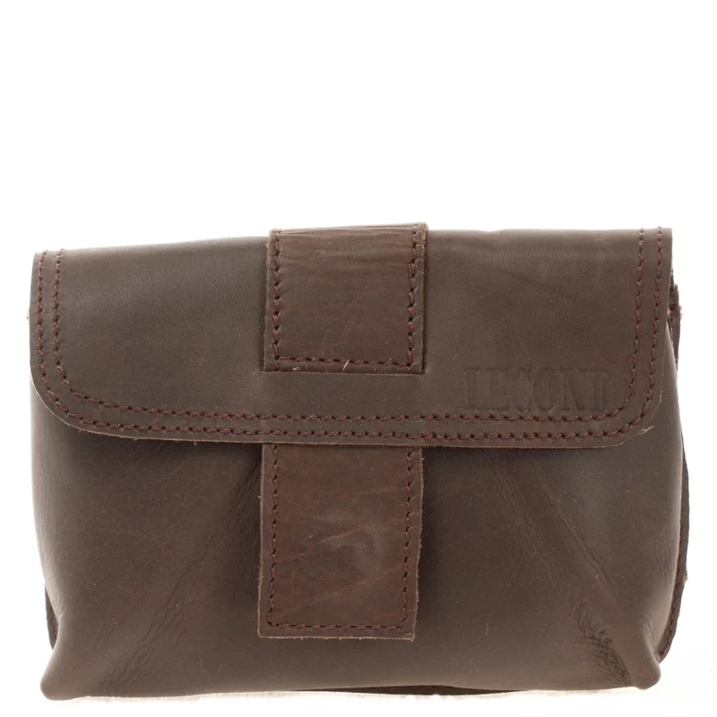 Gürteltasche Bauchtasche Hüfttasche Damen Herren Rindsleder dunkelbraun LE9005