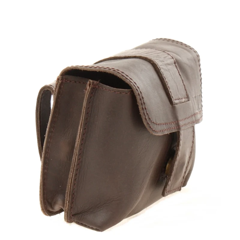 Gürteltasche Bauchtasche Hüfttasche Damen Herren Rindsleder dunkelbraun LE9005