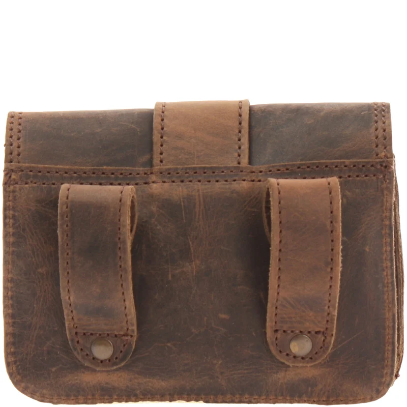 Gürteltasche Bauchtasche Hüfttasche Damen Herren Leder schlamm LE9005