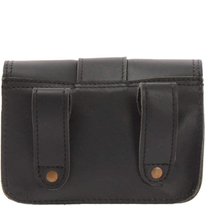 Gürteltasche Bauchtasche Hüfttasche Damen Herren Leder schwarz LE9005