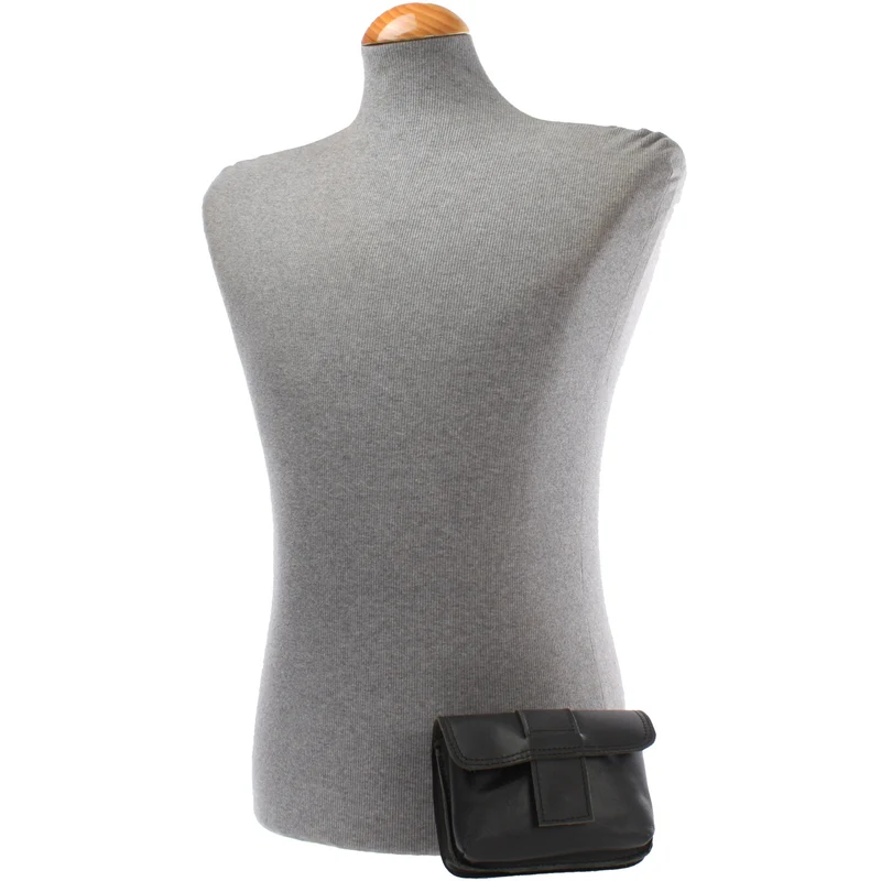 Gürteltasche Bauchtasche Hüfttasche Damen Herren Leder schwarz LE9005
