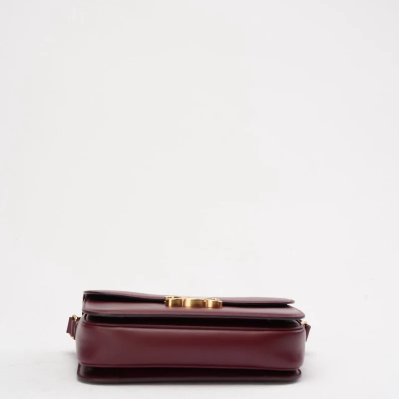 Celine Burgundy Triomphe Crossbody Small Calfskin 2019