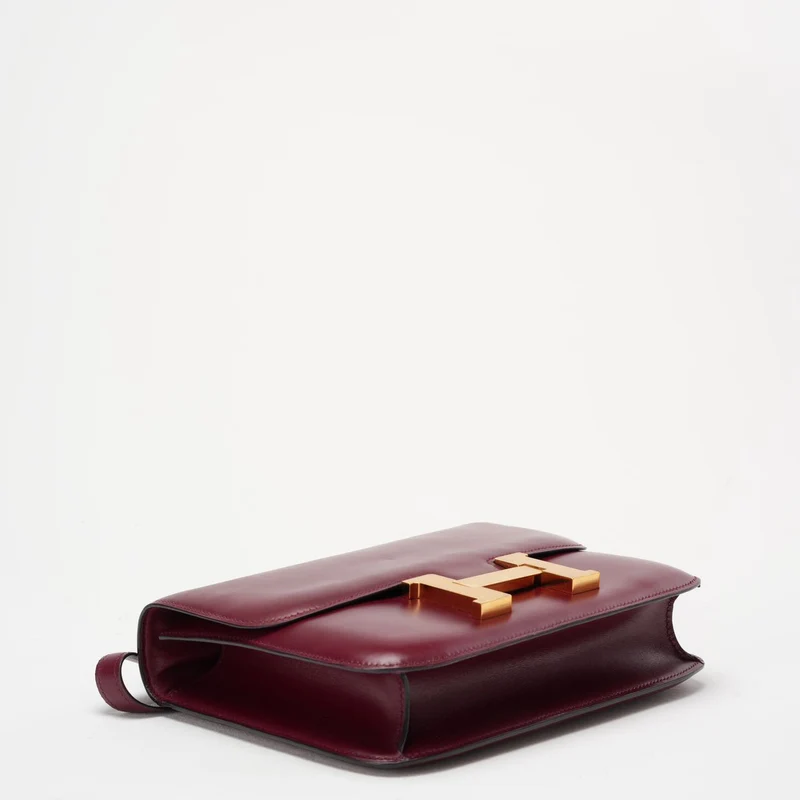 Hermes Vintage Constance 24 Burgunder Box 1980er Jahre