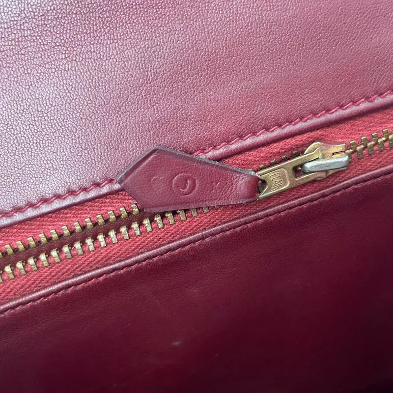 Hermes Vintage Constance 24 Burgunder Box 1980er Jahre