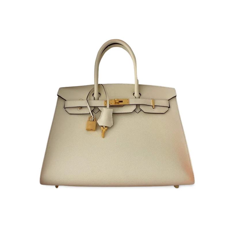 Hermès Birkin Bag 30 cm Sellier aus Nata Epsom Leder, goldfarbene Hardware, 2021