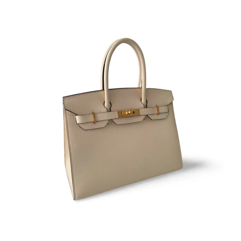 Hermès Birkin Bag 30 cm Sellier aus Nata Epsom Leder, goldfarbene Hardware, 2021