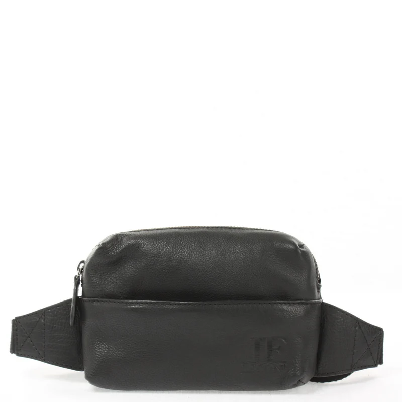 Gürteltasche Bauchtasche Hüfttasche Damen Herren Nappa Leder schwarz LE9029