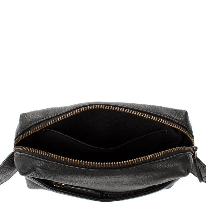 Gürteltasche Bauchtasche Hüfttasche Damen Herren Nappa Leder schwarz LE9029