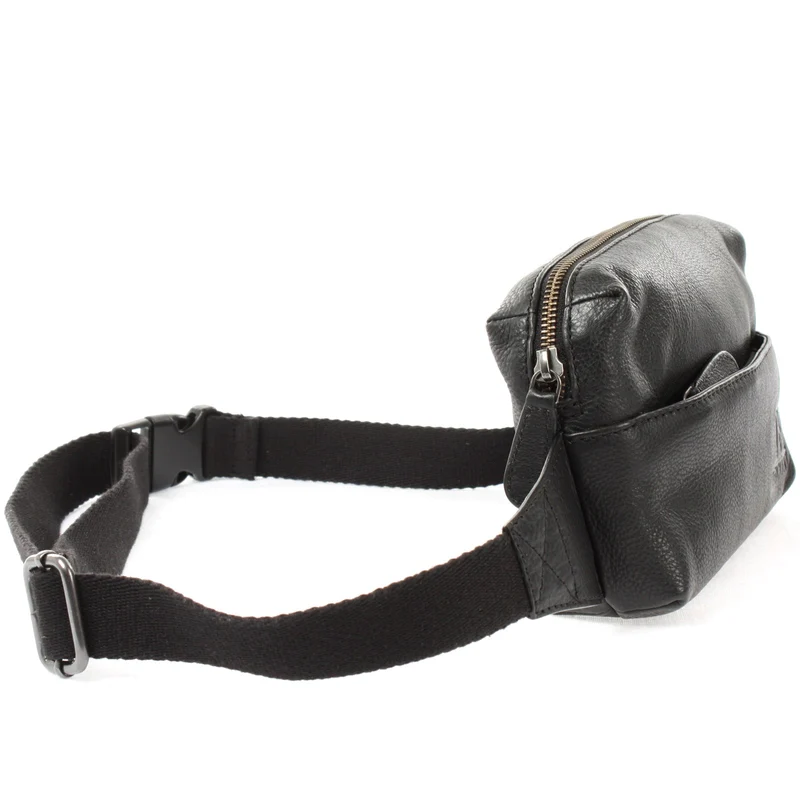 Gürteltasche Bauchtasche Hüfttasche Damen Herren Nappa Leder schwarz LE9029