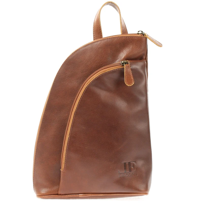 kleiner Rucksack Lederrucksack Freizeitrucksack Damen Leder braun LE1032