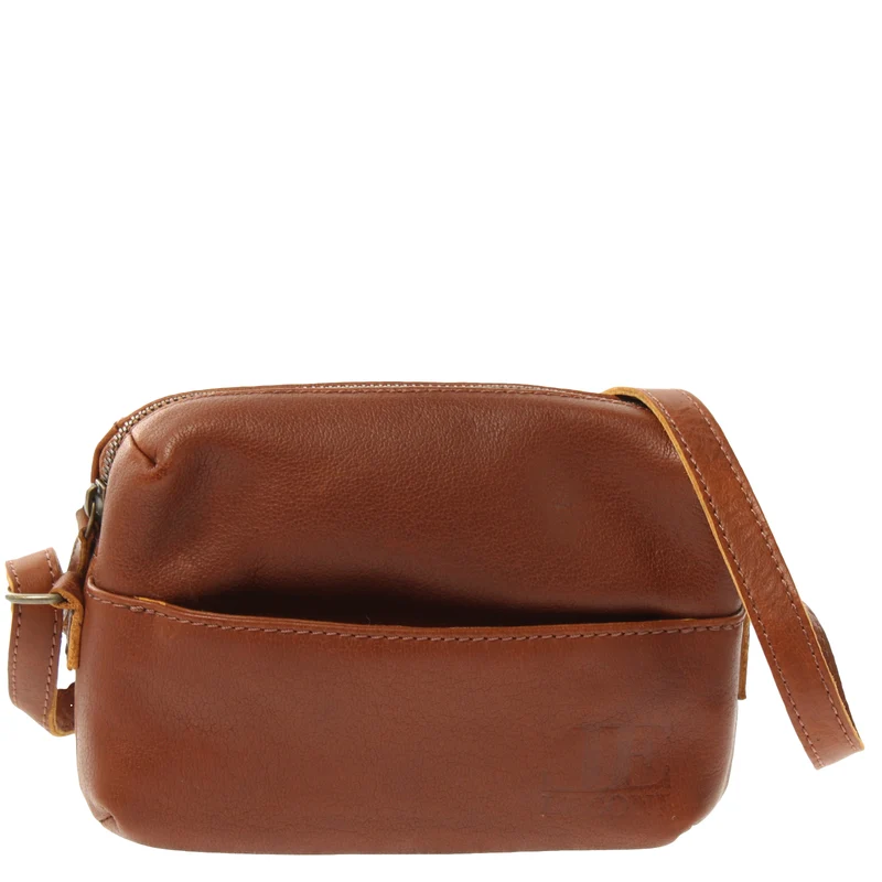 kleine Umhängetasche Ledertasche Damentasche Schultertasche Leder braun LE3080