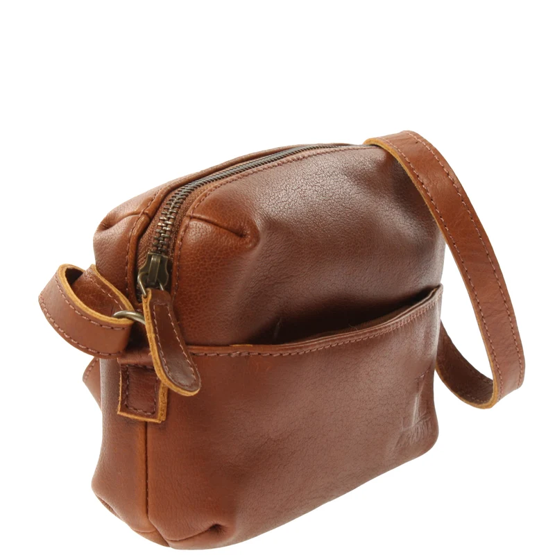 kleine Umhängetasche Ledertasche Damentasche Schultertasche Leder braun LE3080