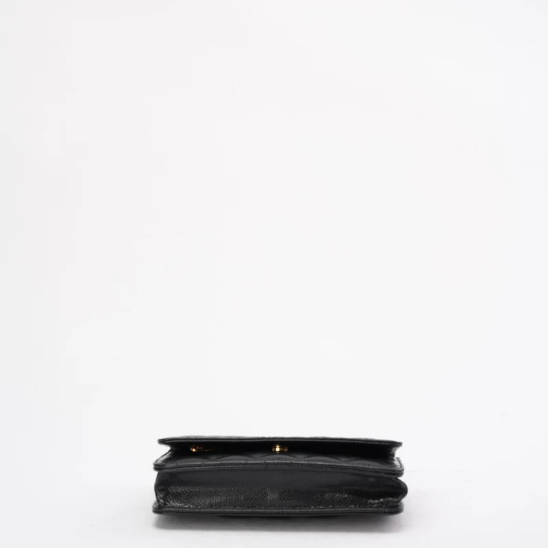 Chanel Schwarze Timeless Wallet on Chain (WOC) Caviar 2020