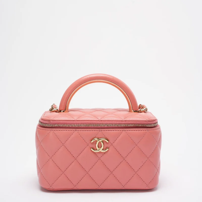 Chanel Vanity Rechteckige Henkeltasche Pink