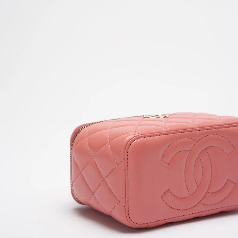 Chanel Vanity Rechteckige Henkeltasche Pink