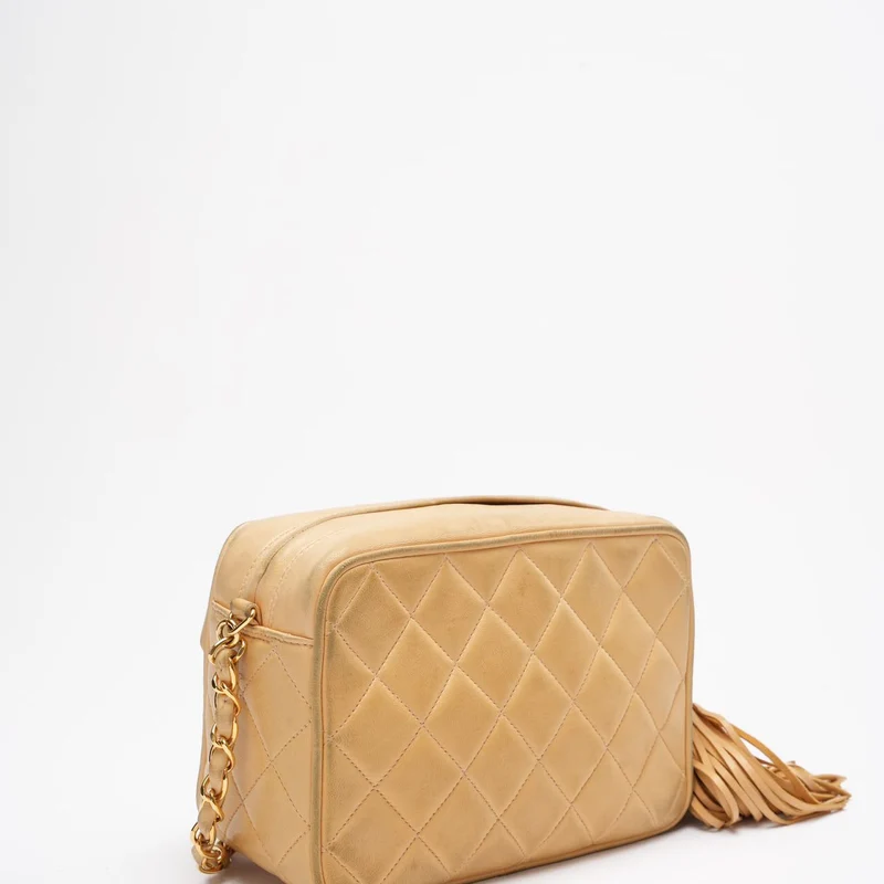 Chanel Vintage Kameratasche Beige 1990er Jahre