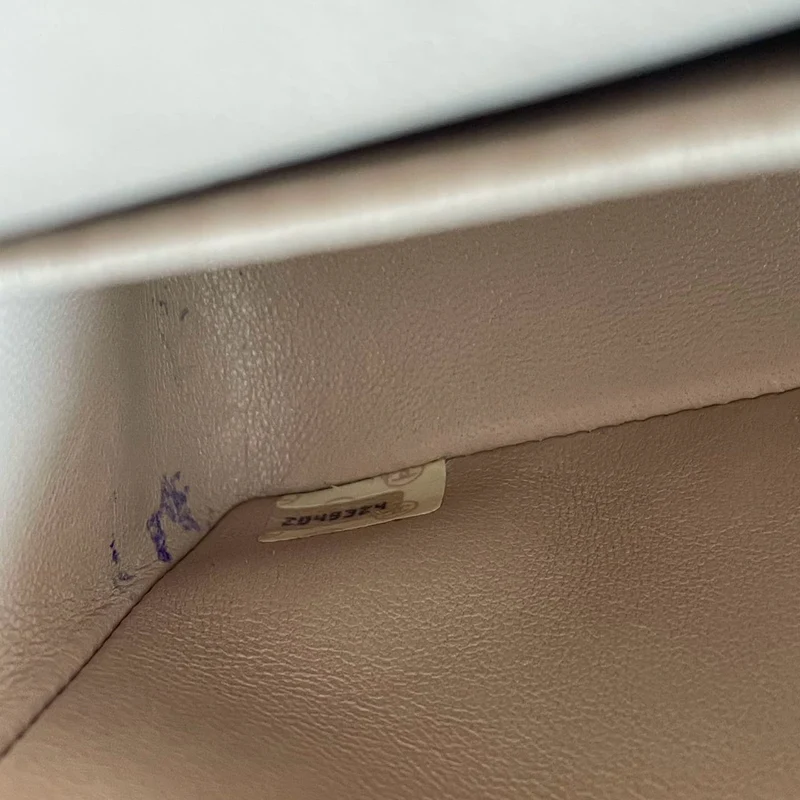 Chanel Vintage Beige Kleine Klassische Doppelflap-Tasche 1994