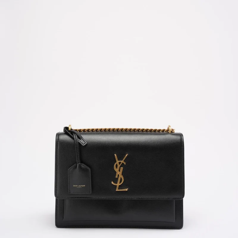 Saint Laurent Schwarzes Kalbsleder Medium Monogram Sunset 2021