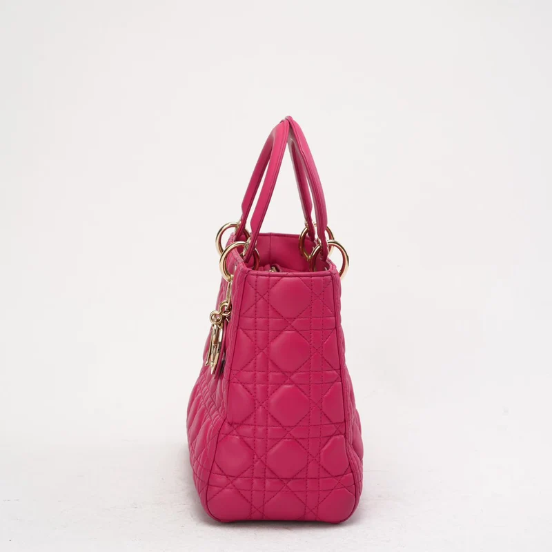 Christian Dior Pink Medium Lady Dior Tasche in Cannage 2013