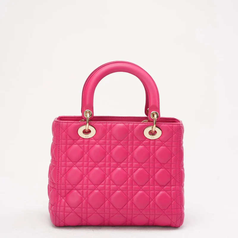 Christian Dior Pink Medium Lady Dior Tasche in Cannage 2013