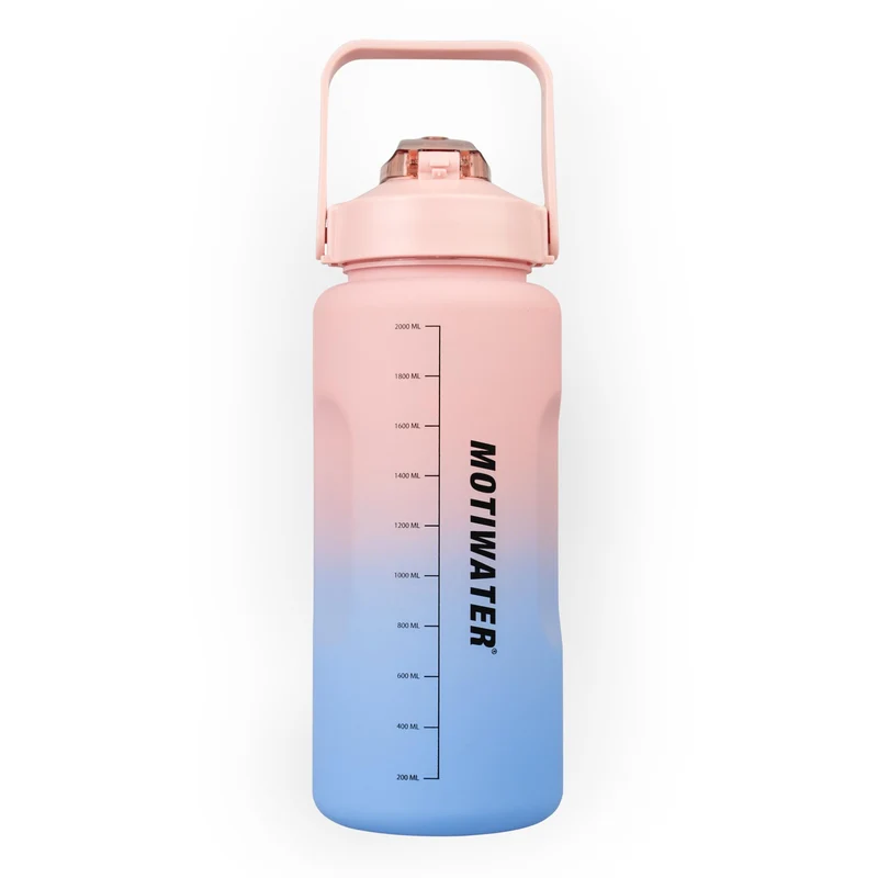 Motiwater Trinkflasche 2 L Rosa / Blau