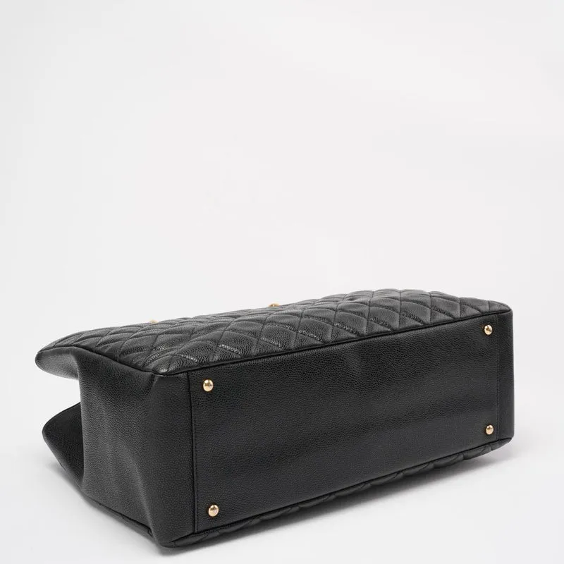 Chanel Black Grand Shopping Tote (GST) Tasche aus Kaviarleder