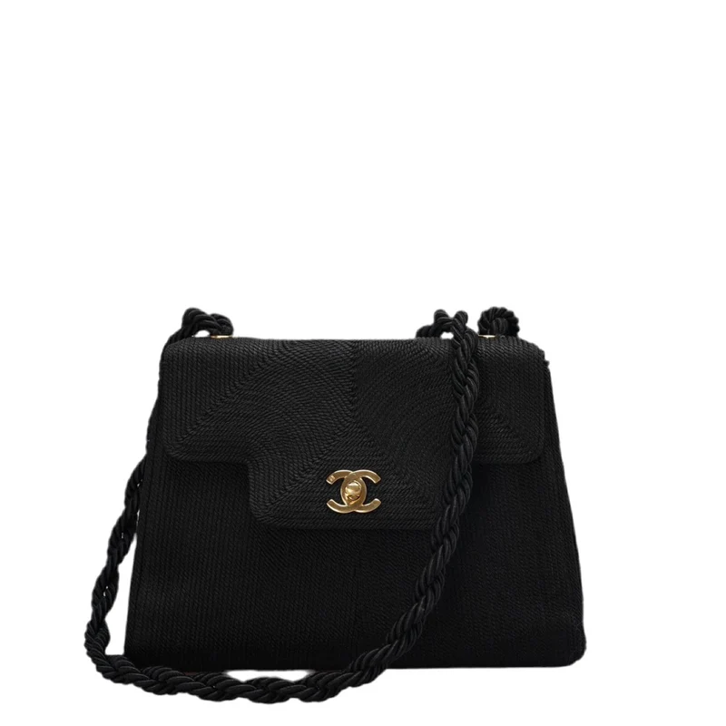 Chanel Vintage Seidenseil Mini Kelly Flap Bag 24K Gold Hardware 1997 gewebt