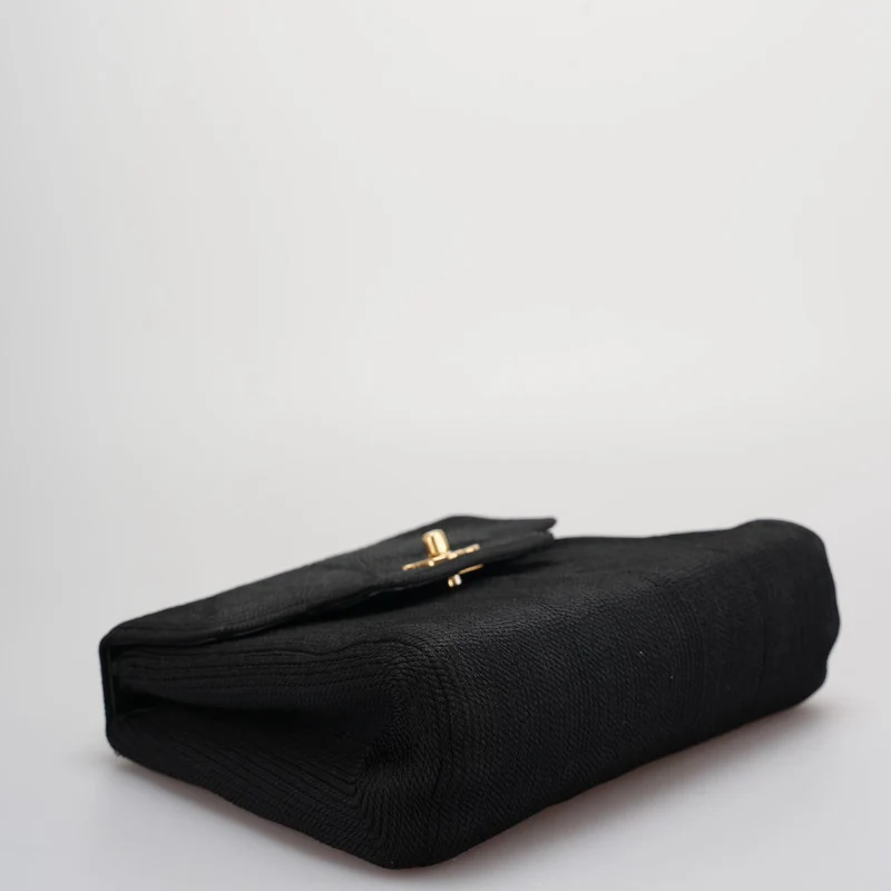 Chanel Vintage Seidenseil Mini Kelly Flap Bag 24K Gold Hardware 1997 gewebt