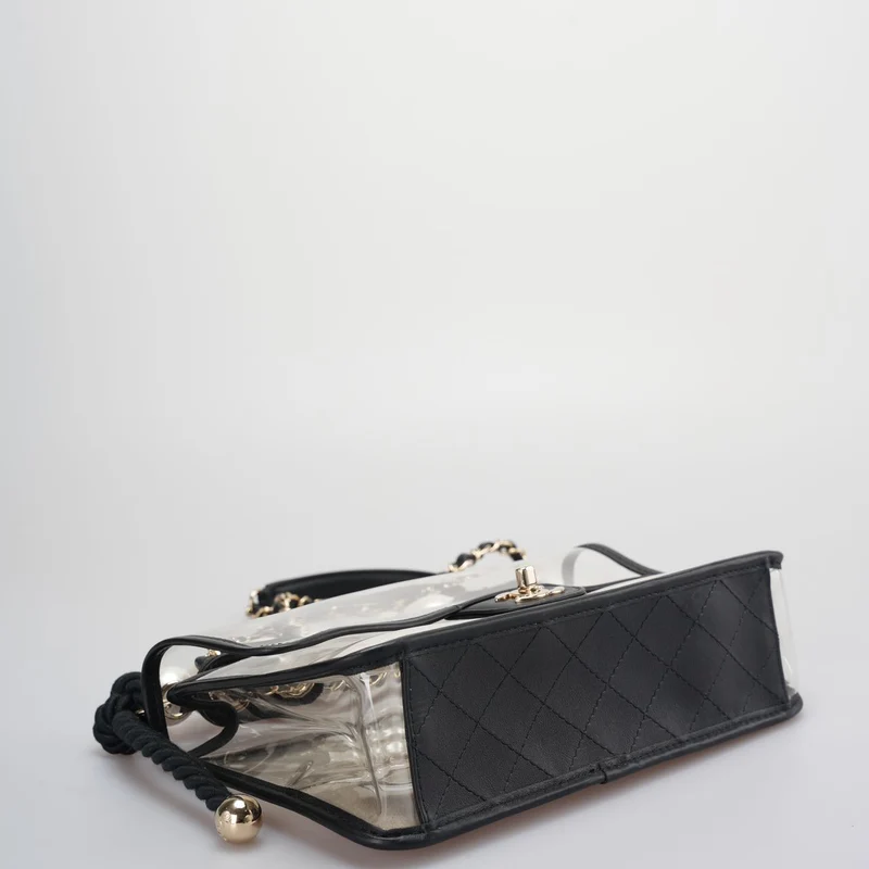 Chanel Sand By The Sea Classic Flap Bag Medium mit Perlenriemen – Kollektion 2018