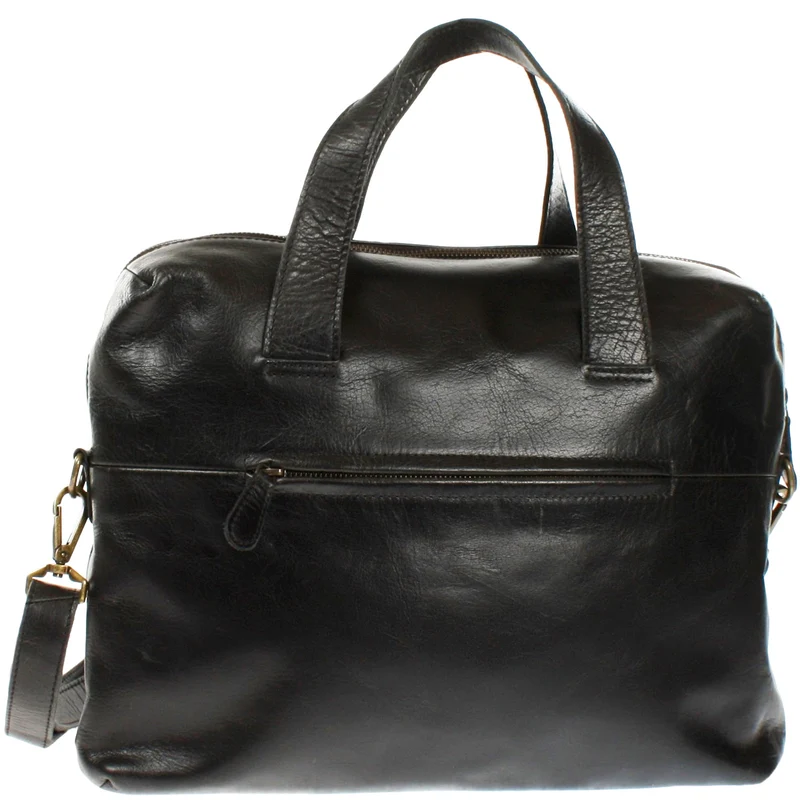 große Schultertasche Henkeltasche Shopper DIN A4 Handtasche Damen Leder schwarz LE0059
