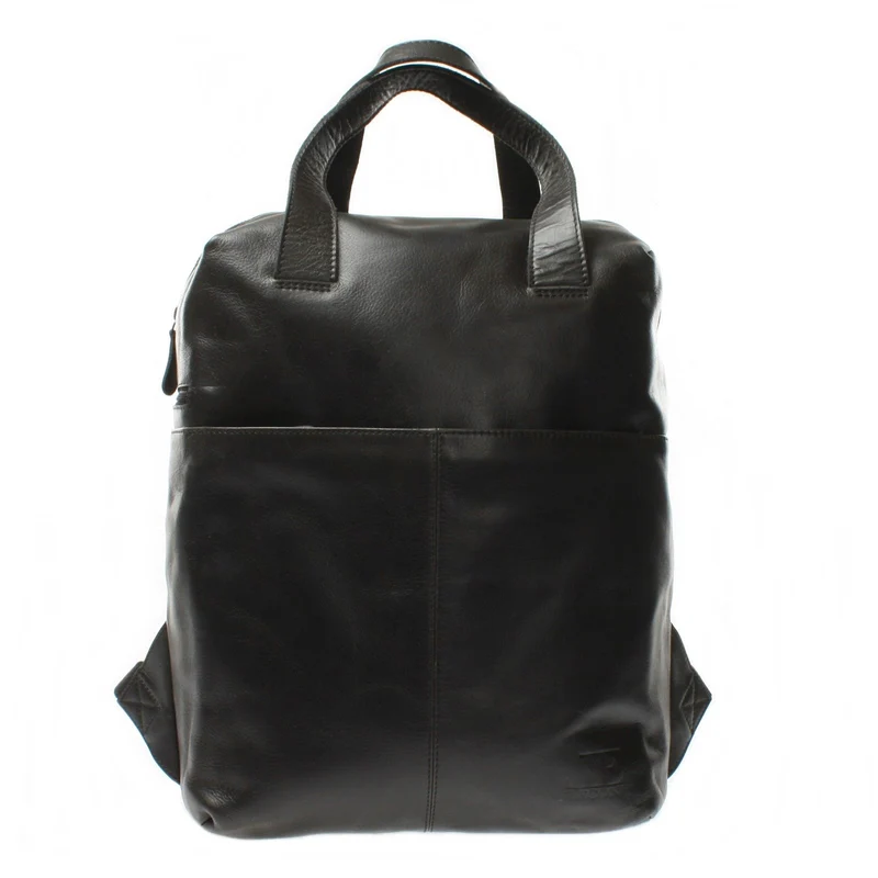 großer Rucksack Lederrucksack Freizeitrucksack Damen Herren Leder schwarz LE1020