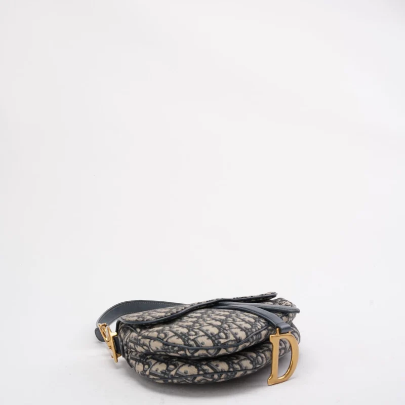 Dior Saddle Bag Medium Blue Oblique Jacquard 2020