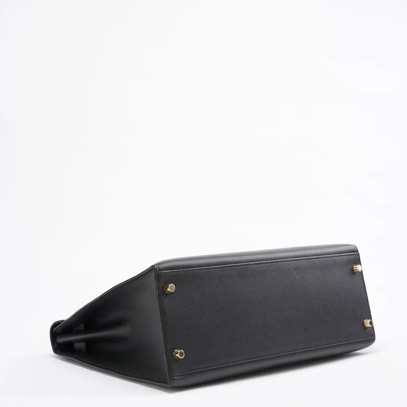 Hermes Black Kelly Sellier 32 Epsom Leder 2010