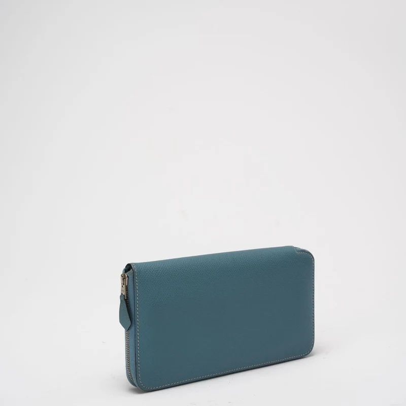 Hermes Lange Brieftasche Blue Jean Epsom Leder 2012