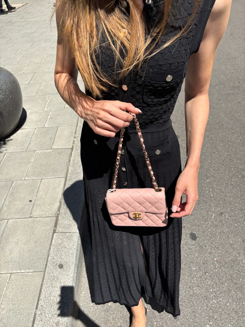 Chanel Vintage Pink Mini Square Classic Flap 2003-2004