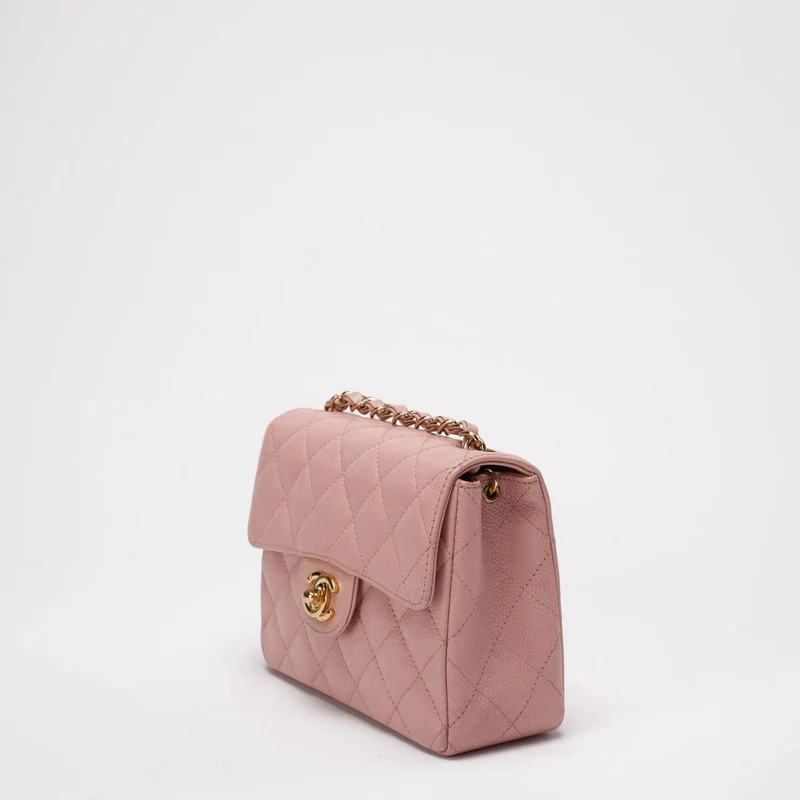 Chanel Vintage Pink Mini Square Classic Flap 2003-2004