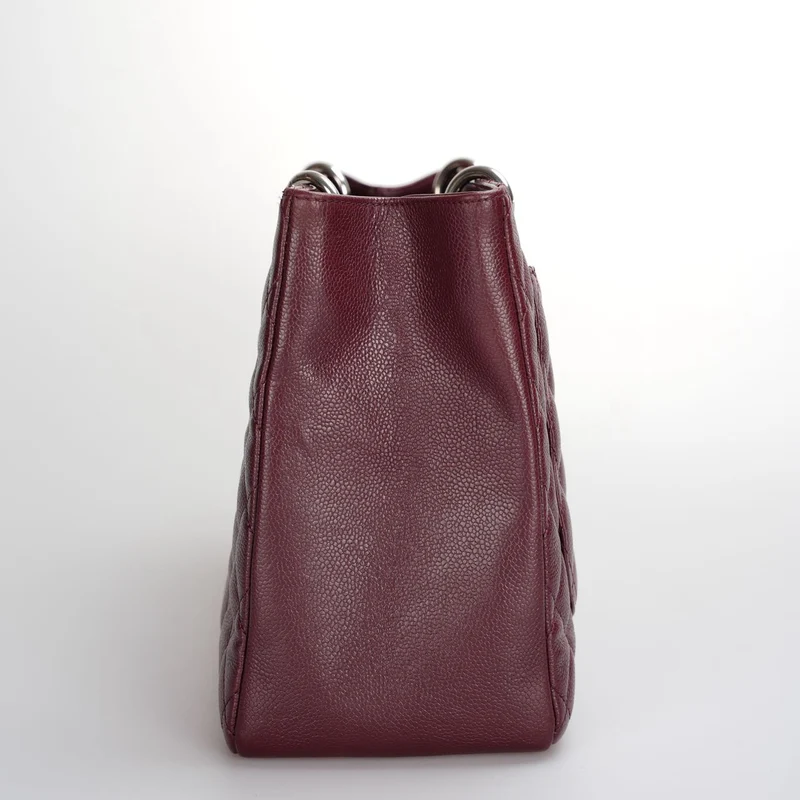 Chanel Shopping Tote Burgundy Medium Cavier Leder