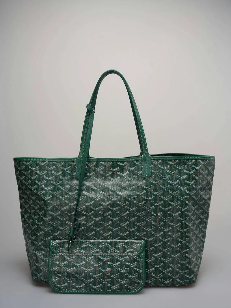 Goyard Saint Louis PM Grüne Schultertasche Grün