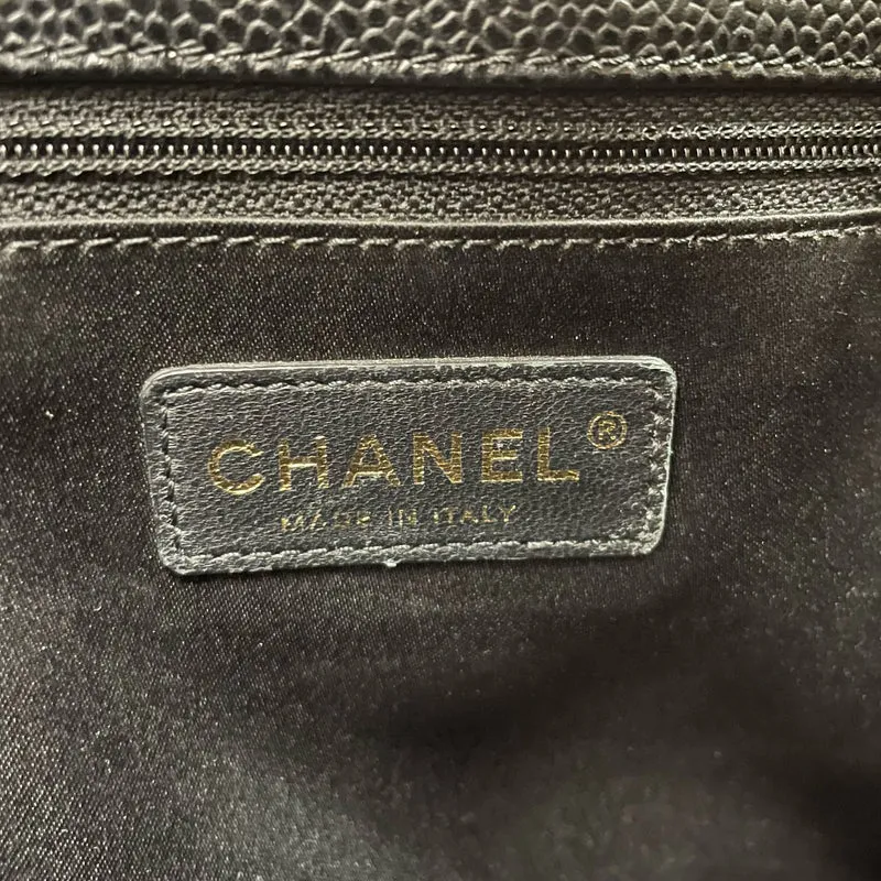 Chanel Medium Grand Shopping Tote Schwarze GST Tasche aus Kaviarleder mit goldenen Beschlägen von 2013