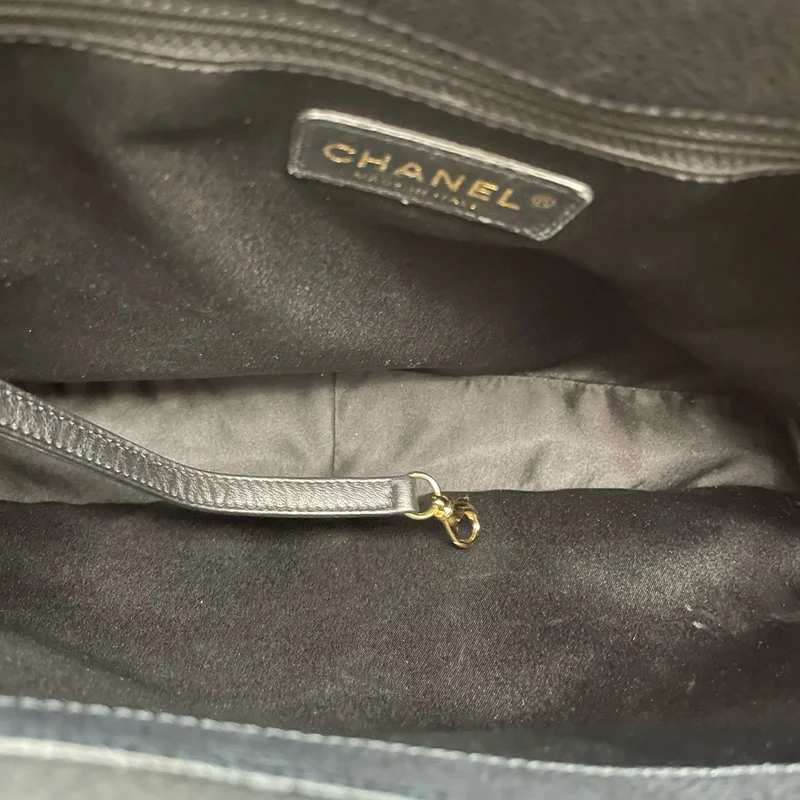 Chanel Medium Grand Shopping Tote Schwarze GST Tasche aus Kaviarleder mit goldenen Beschlägen von 2013