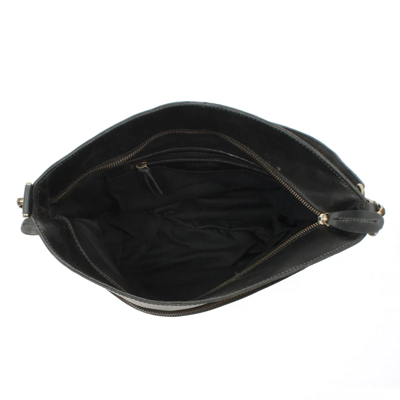 Umhängetasche Schultertasche Damen Freizeittasche Leder grau LE3050