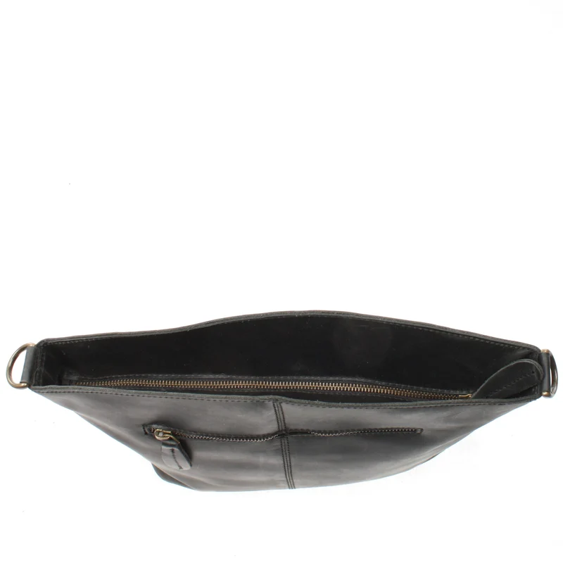 Umhängetasche Schultertasche Damen Freizeittasche Leder grau LE3050