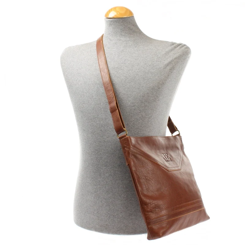 Umhängetasche Ledertasche Damen Schultertasche Leder braun LE0066